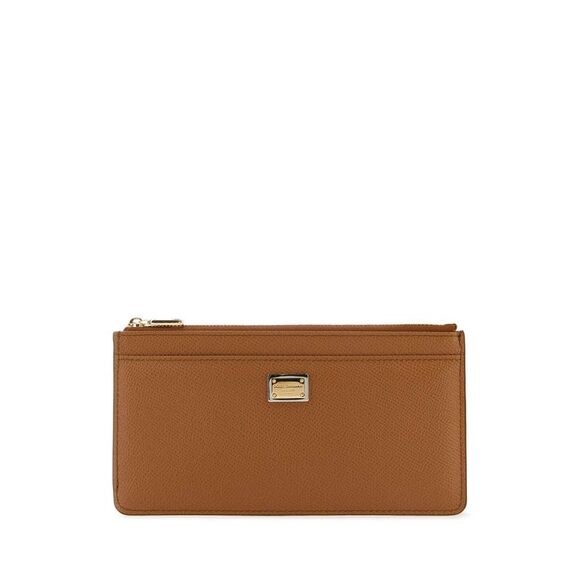 DOLCE & GABBANA Accessories - Dolce & Gabbana Women Biscuit Leather Card Holder